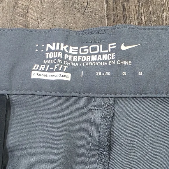 Nike Golf Tour Performance Dri-Fit Gray Stretchy Slim Fit Pants/Chinos. 36 x 30 - Picture 2 of 9